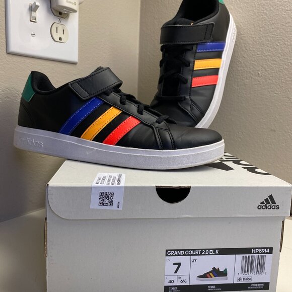 Adidas Grand Court 2.0 EL K (size 7 boys/men, or women's equivalent) - Picture 2 of 6